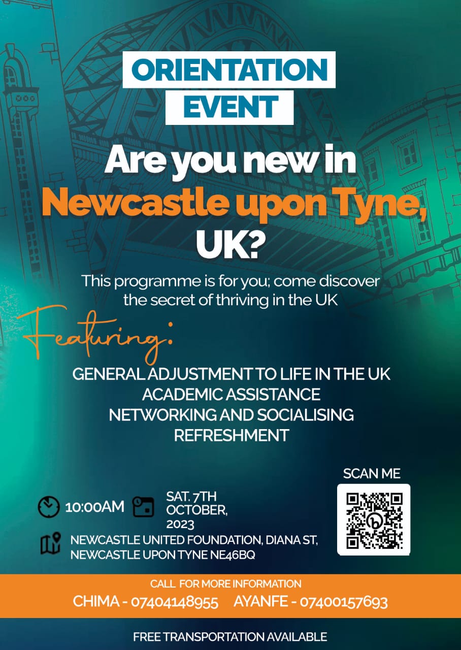 Orientation Event flyer, Saturday 7 October 2023